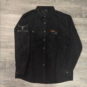 MANFINITY Black Collared Shirt